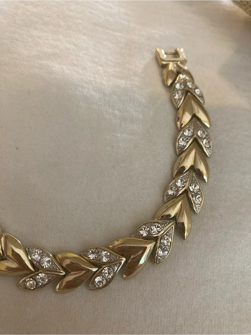 Marked GP Gold Plated Bracelet with Brilliant Crystals